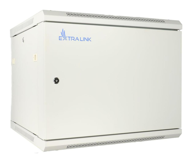 Extralink Szafka wisząca rack 9U 600x600 szara metalowe drzwi EX.13025 - 489308 - zdjęcie